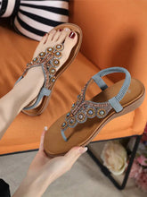 Sandales Bohémiennes Élégantes à Perles et Strass